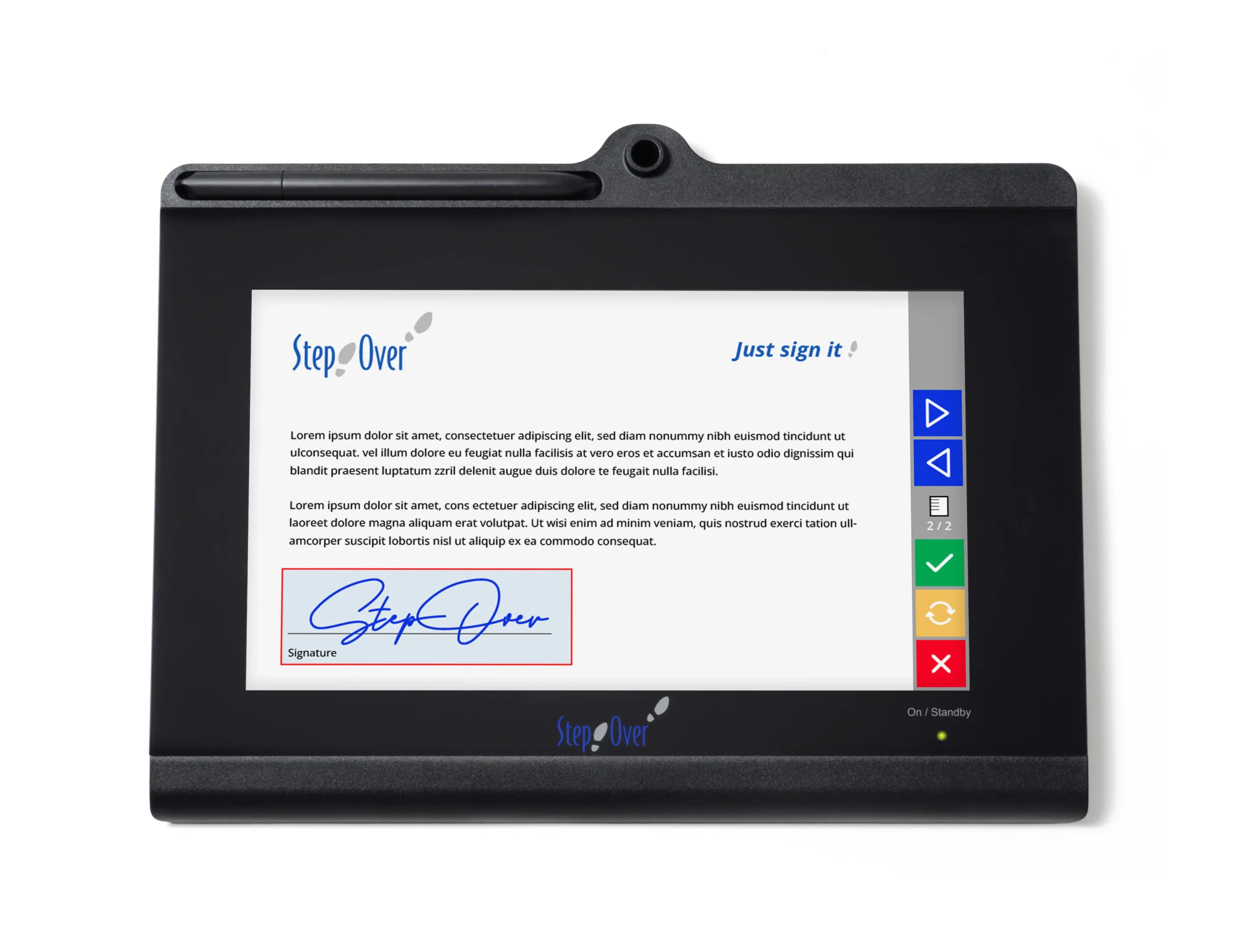 Stepover DuraSign10 inch next generation (NG) signature pad