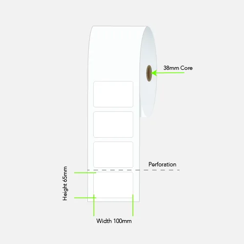 LABEL THERM FREEZER 100X65 1AC 800/R 38MM